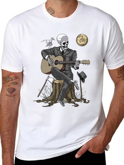 Skeleton Musician Graphic Tee