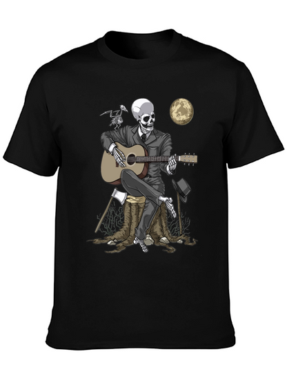 Skeleton Musician Graphic Tee