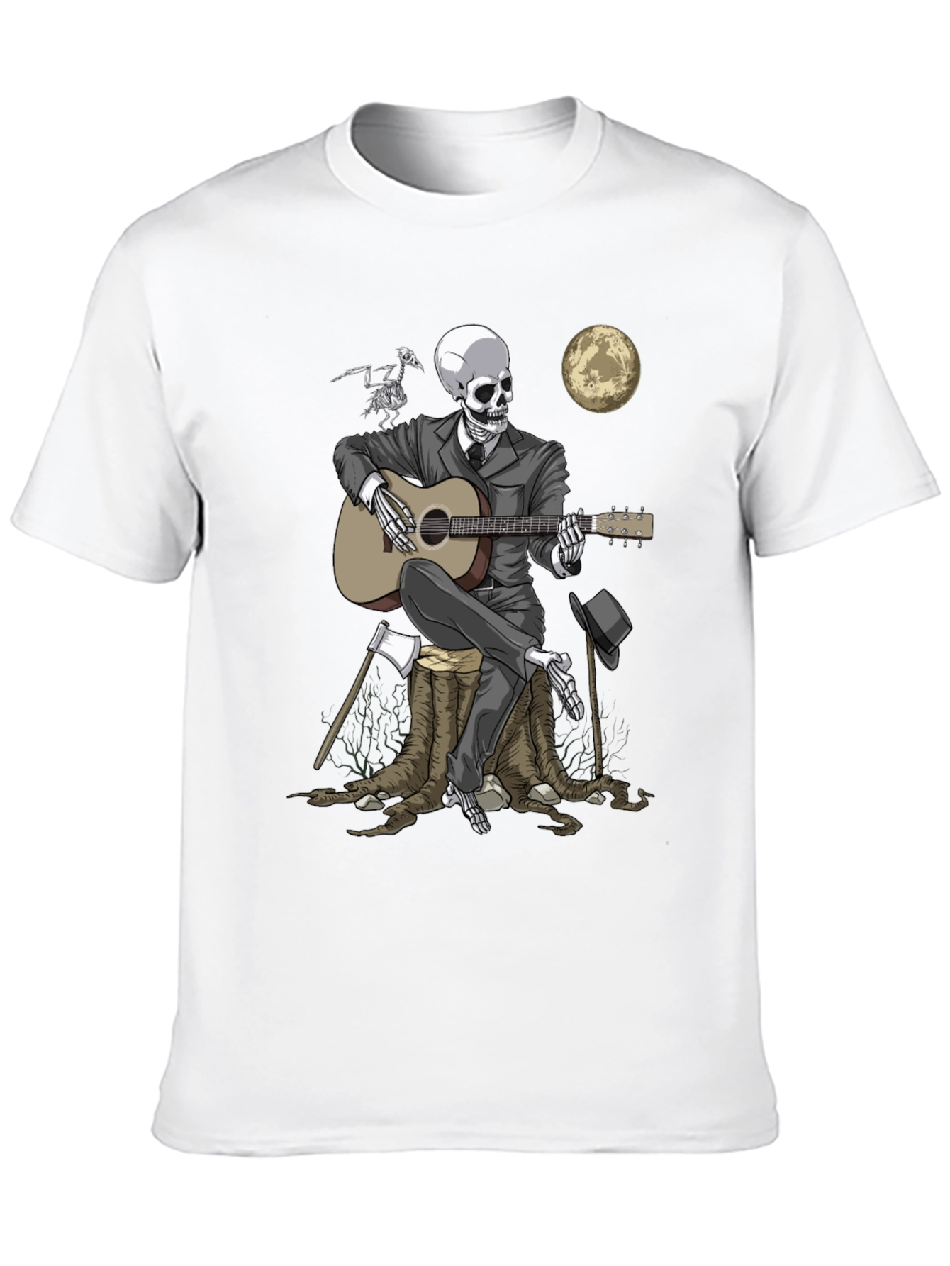 Skeleton Musician Graphic Tee