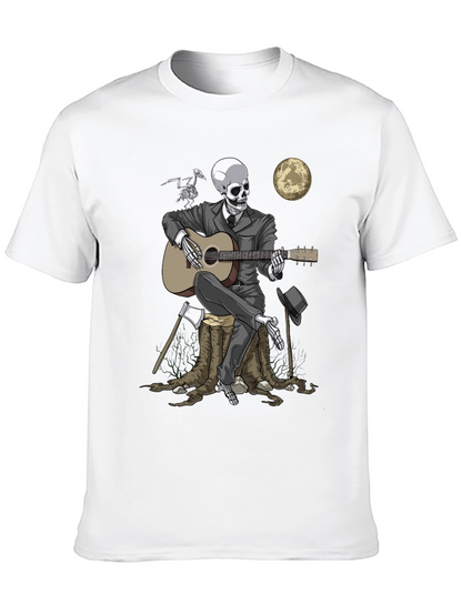 Skeleton Musician Graphic Tee