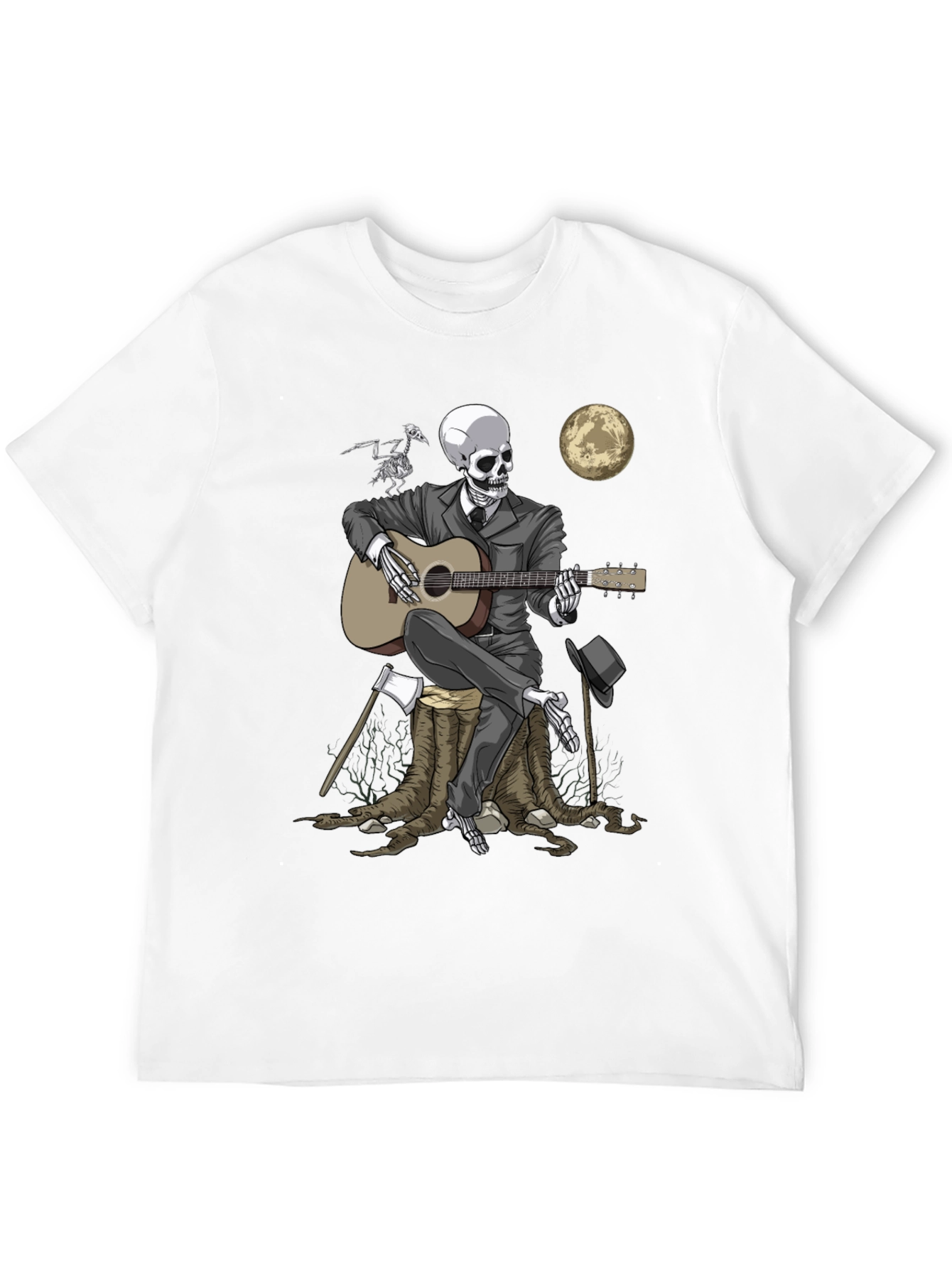 Skeleton Musician Graphic Tee