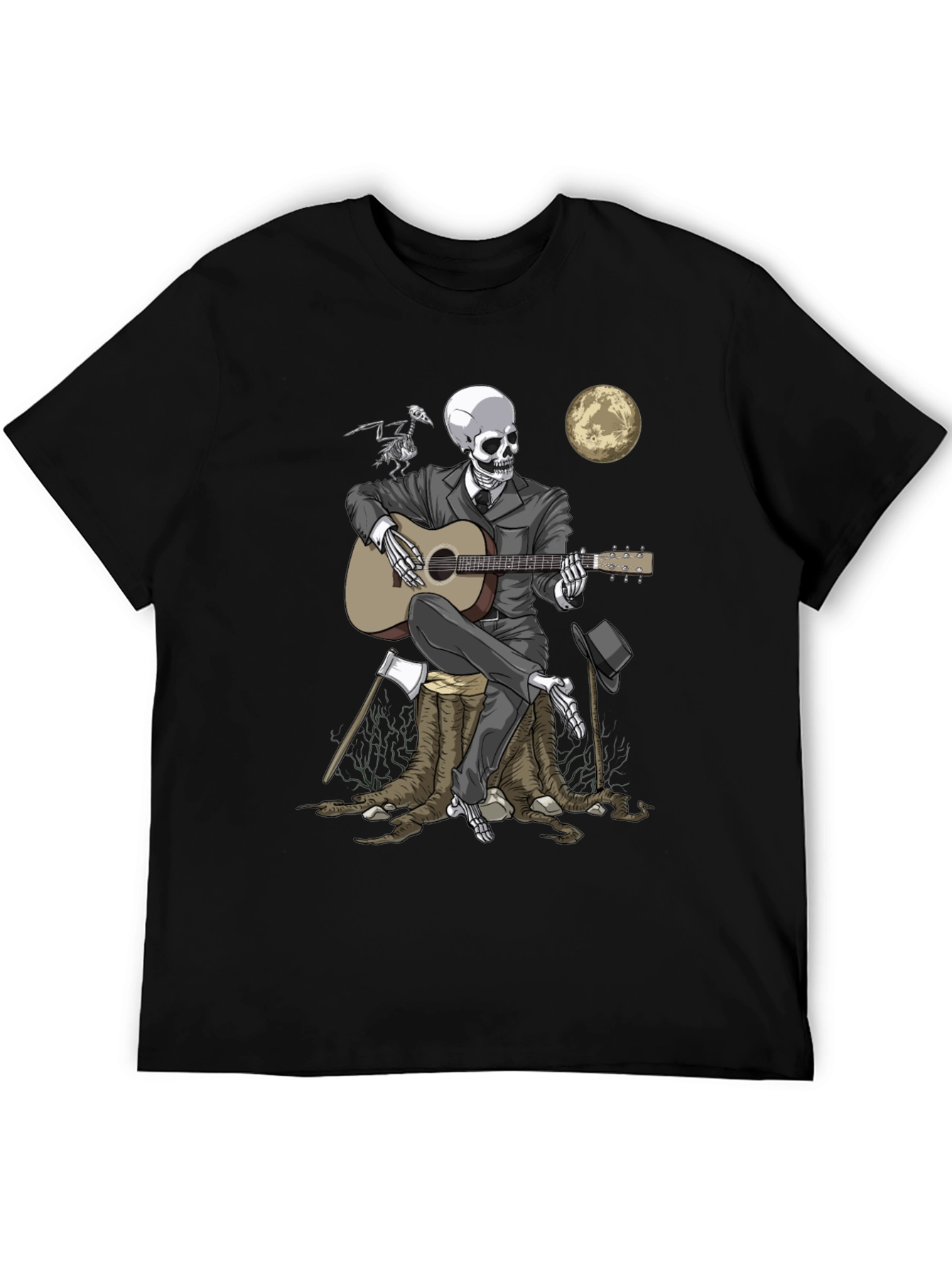 Skeleton Musician Graphic Tee