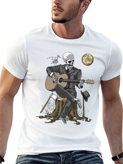 Skeleton Musician Graphic Tee