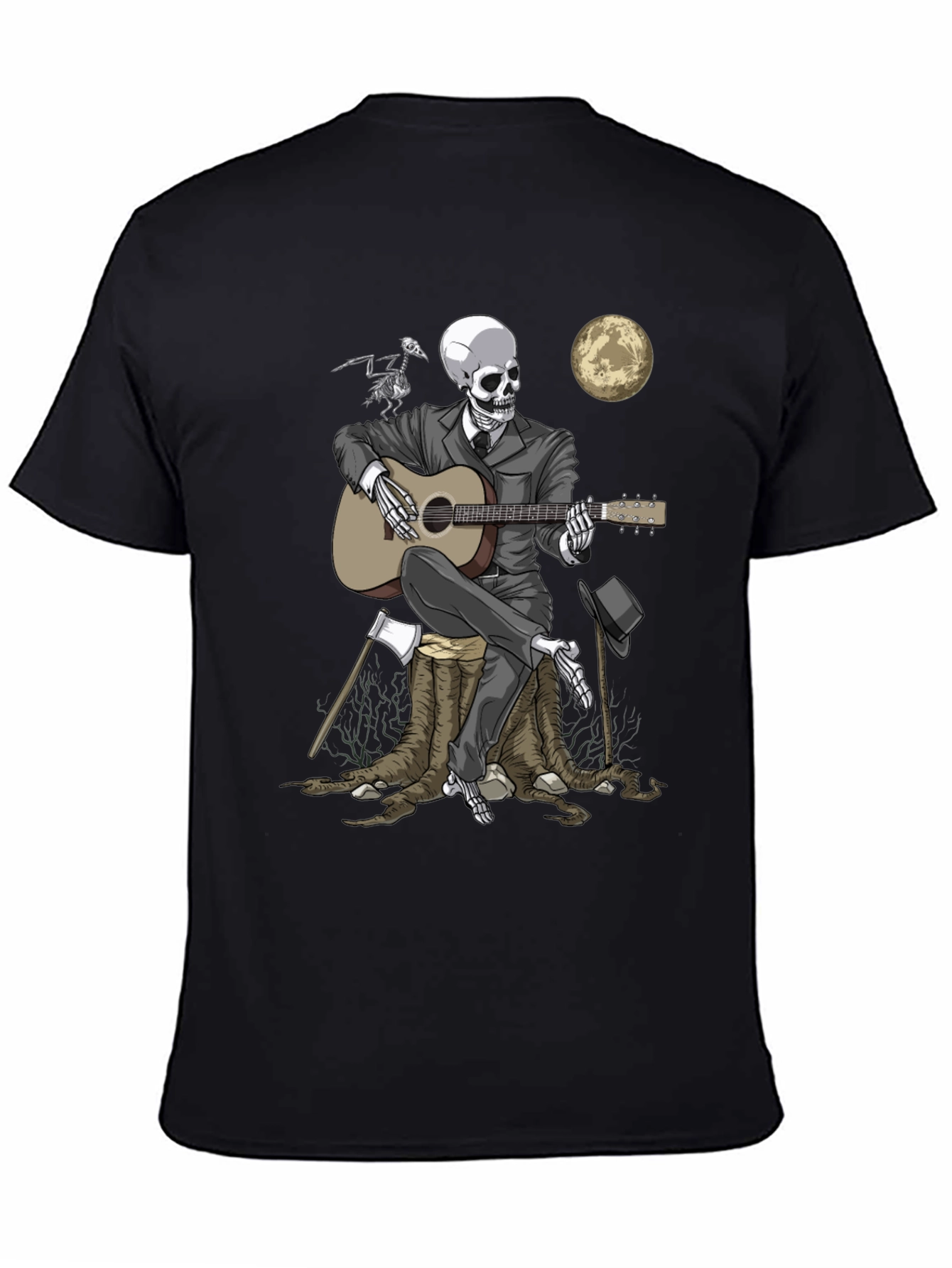 Skeleton Musician Graphic Tee