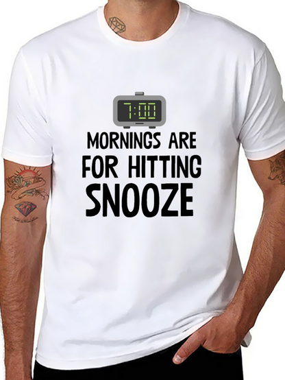 Funny Snooze T-Shirt: Morning Humor Tee