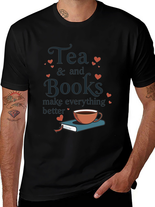 Tea & Books Graphic Tee