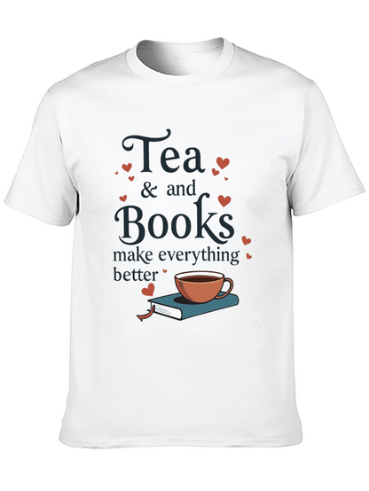 Tea & Books Graphic Tee