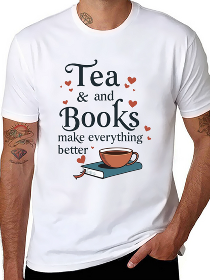 Tea & Books Graphic Tee