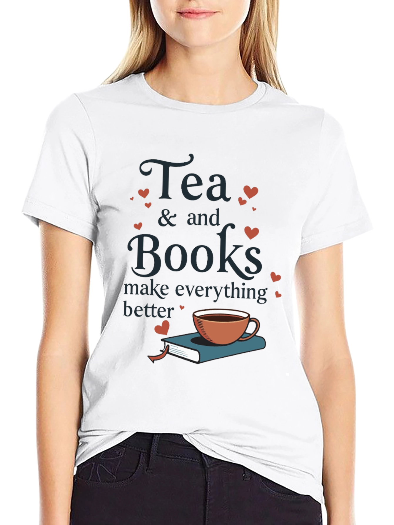 Tea & Books Graphic Tee