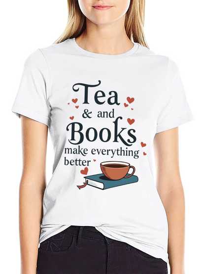Tea & Books Graphic Tee