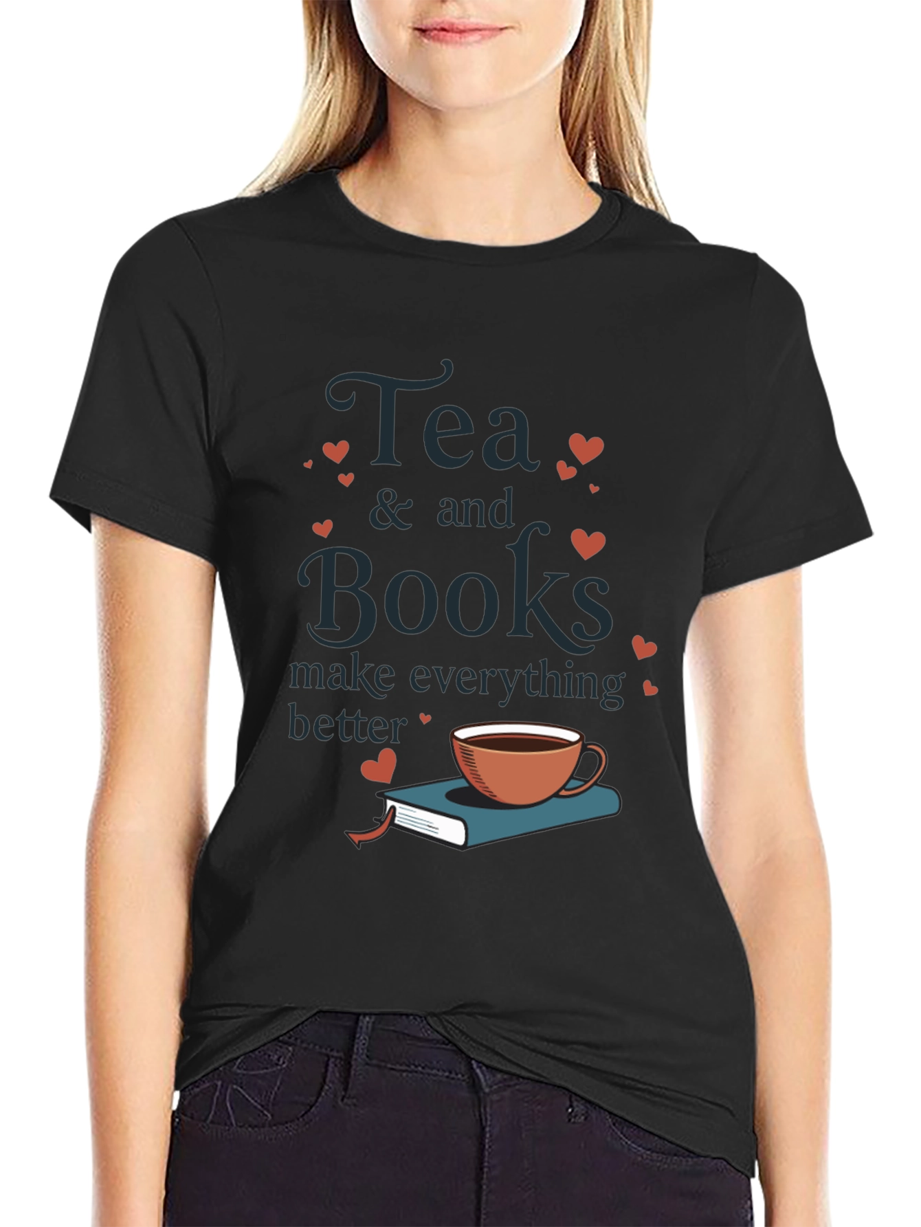 Tea & Books Graphic Tee