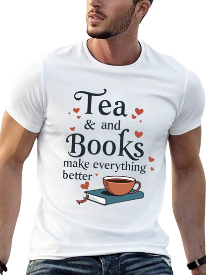 Tea & Books Graphic Tee