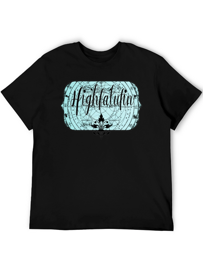 Highfalutin Graphic Print Black T-Shirt