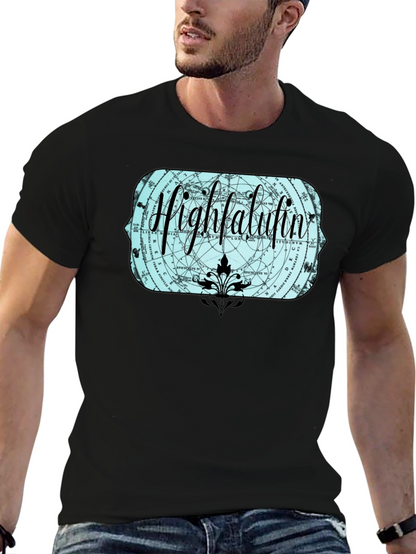 Highfalutin Graphic Print Black T-Shirt