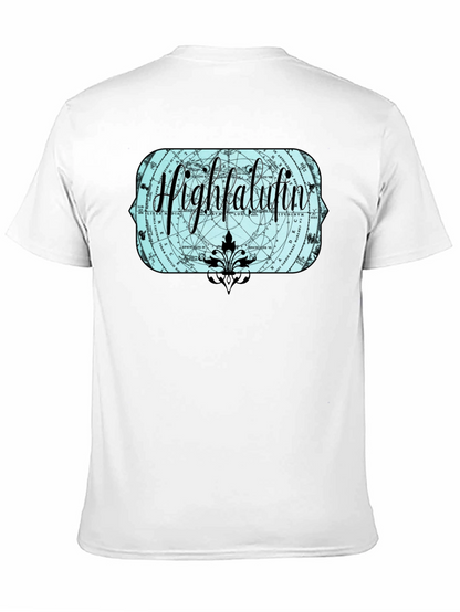 Highfalutin Graphic Print Black T-Shirt