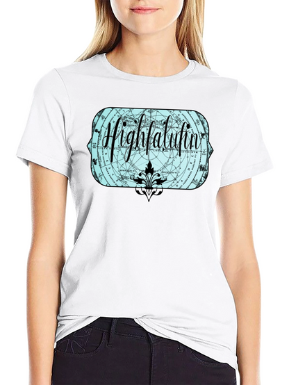 Highfalutin Graphic Print Black T-Shirt
