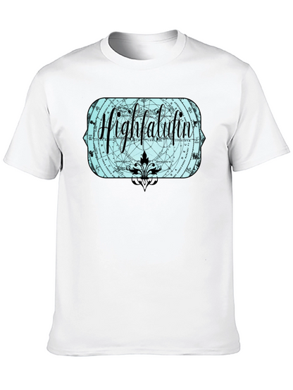 Highfalutin Graphic Print Black T-Shirt