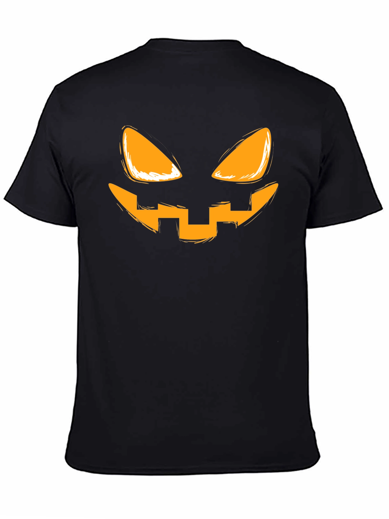 Spooky Pumpkin Face Graphic T-Shirt - Halloween Tee