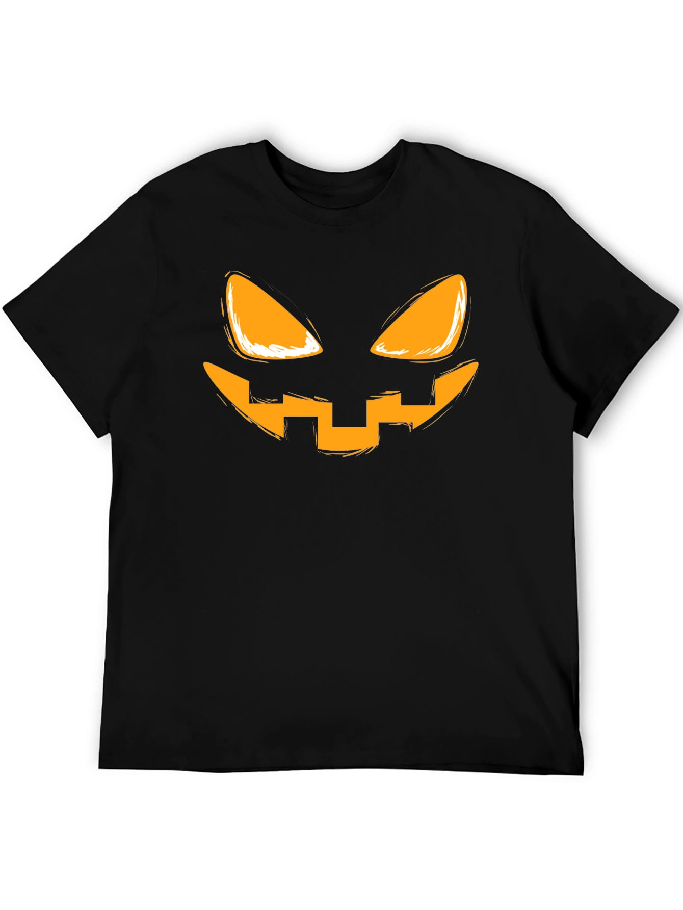 Spooky Pumpkin Face Graphic T-Shirt - Halloween Tee