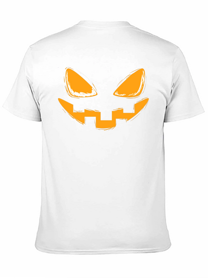 Spooky Pumpkin Face Graphic T-Shirt - Halloween Tee
