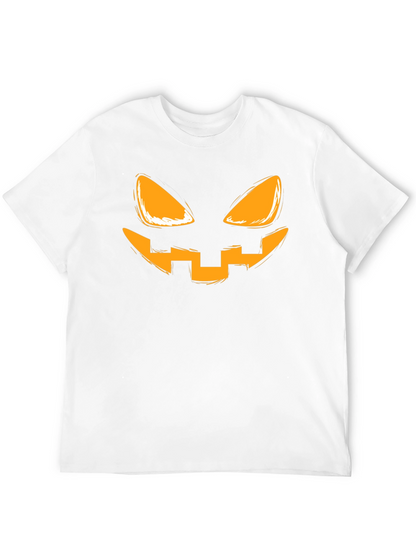 Spooky Pumpkin Face Graphic T-Shirt - Halloween Tee