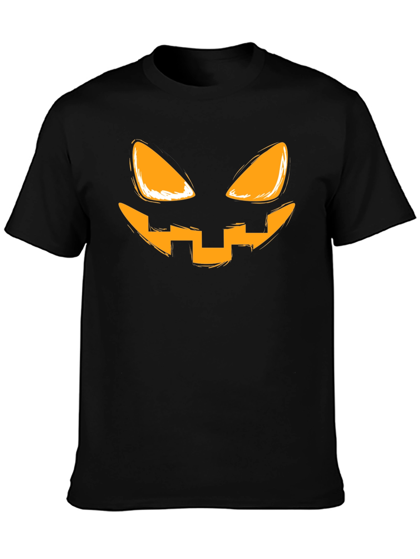 Spooky Pumpkin Face Graphic T-Shirt - Halloween Tee