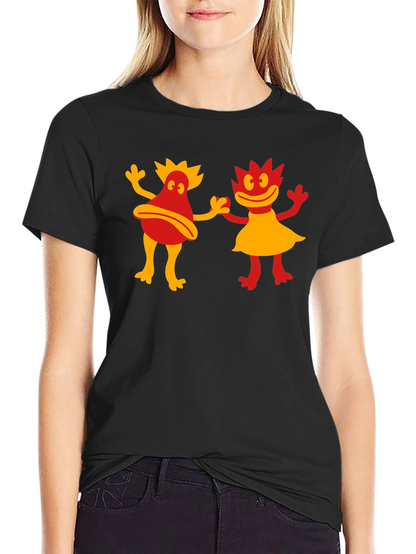 Retro Cartoon Creature Black T-Shirt