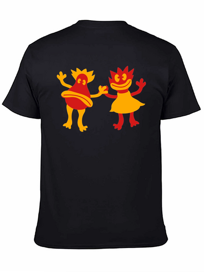 Retro Cartoon Creature Black T-Shirt