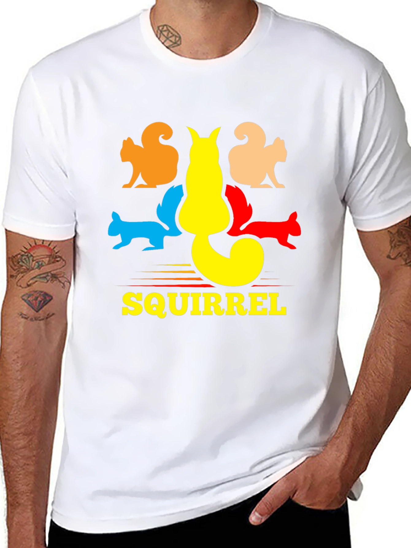 Squirrel Graphic T-Shirt - Black Cotton Tee