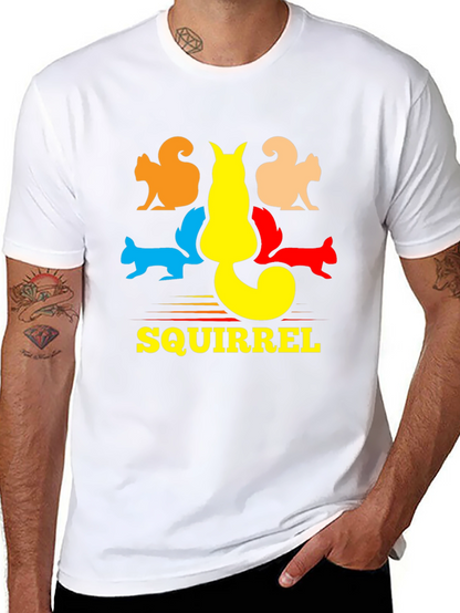 Squirrel Graphic T-Shirt - Black Cotton Tee