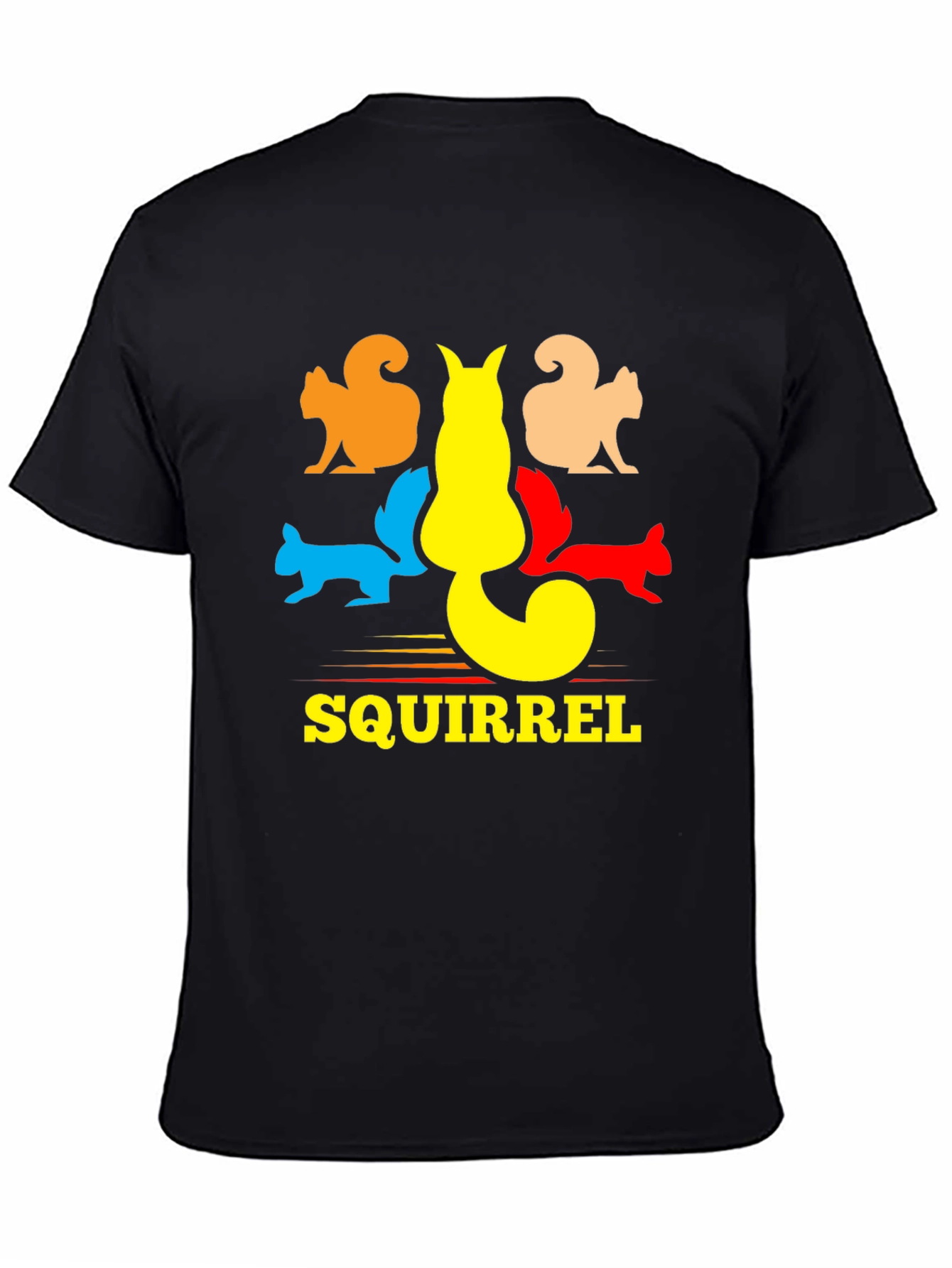 Squirrel Graphic T-Shirt - Black Cotton Tee