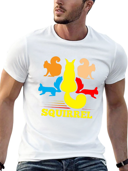 Squirrel Graphic T-Shirt - Black Cotton Tee