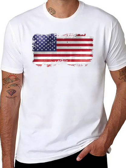 American Flag Graphic T-Shirt - Black