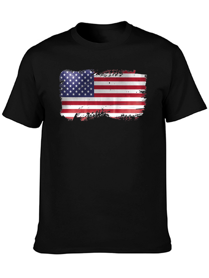 American Flag Graphic T-Shirt - Black