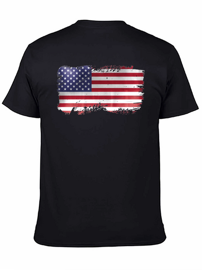 American Flag Graphic T-Shirt - Black