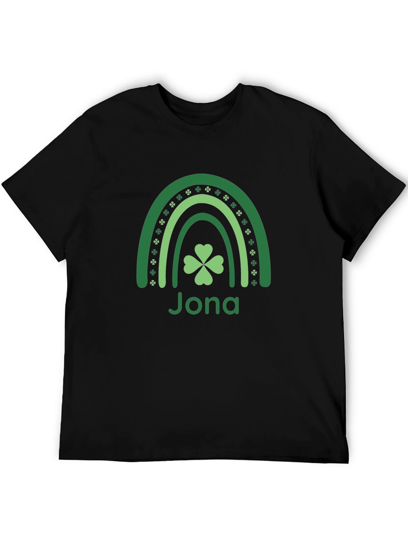Lucky St. Patricks Day Rainbow Clover Personalized T-Shirt