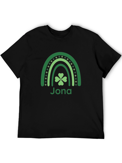 Lucky St. Patricks Day Rainbow Clover Personalized T-Shirt