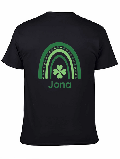 Lucky St. Patricks Day Rainbow Clover Personalized T-Shirt