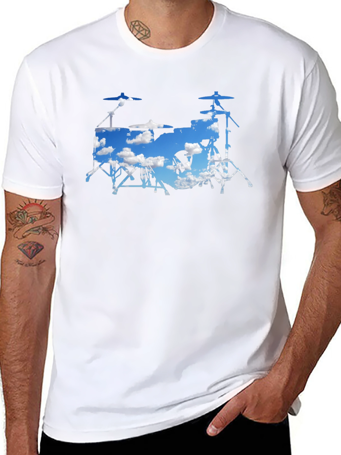 Drum Set Sky Graphic Tee