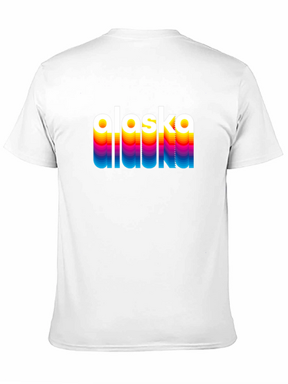 Retro Alaska Graphic Tee - Black Crew Neck