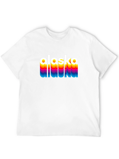 Retro Alaska Graphic Tee - Black Crew Neck