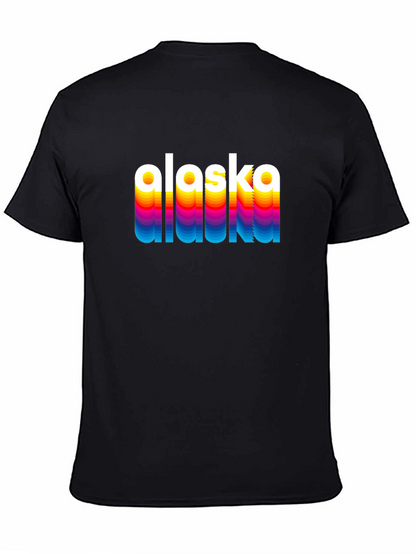 Retro Alaska Graphic Tee - Black Crew Neck