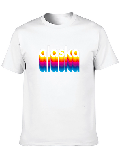 Retro Alaska Graphic Tee - Black Crew Neck