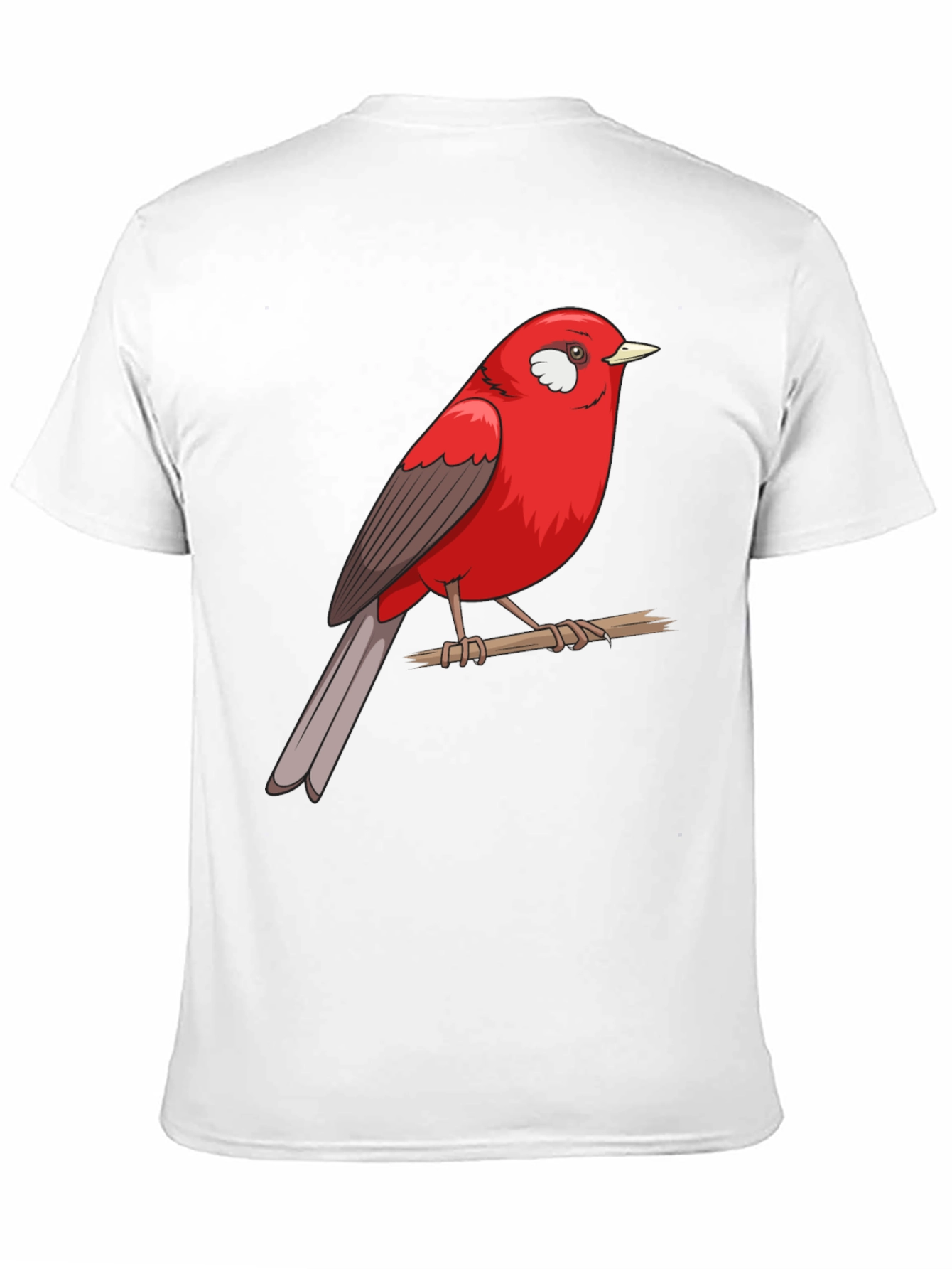 Red Bird Graphic Print T-Shirt