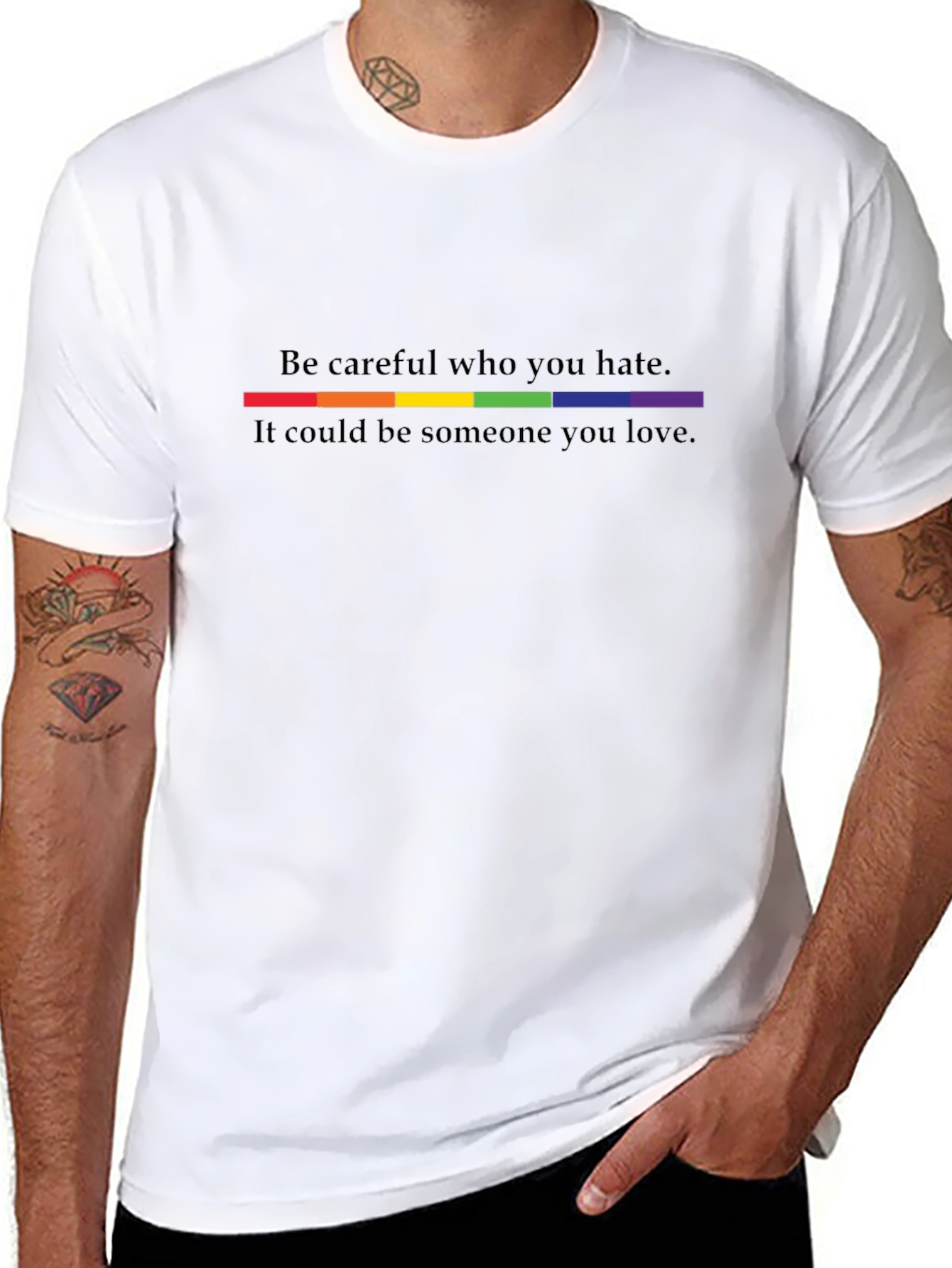 Be Careful Who You Hate LGBTQ+ Pride T-Shirt