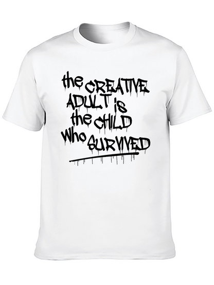 Creative Adult Graphic Tee - Unisex Cotton Blend Shirt