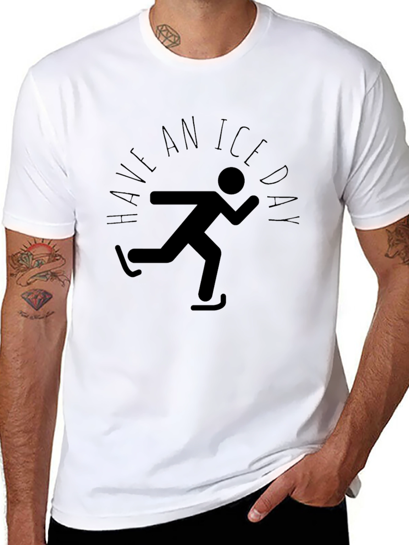Ice Day Skater Graphic Tee - Black