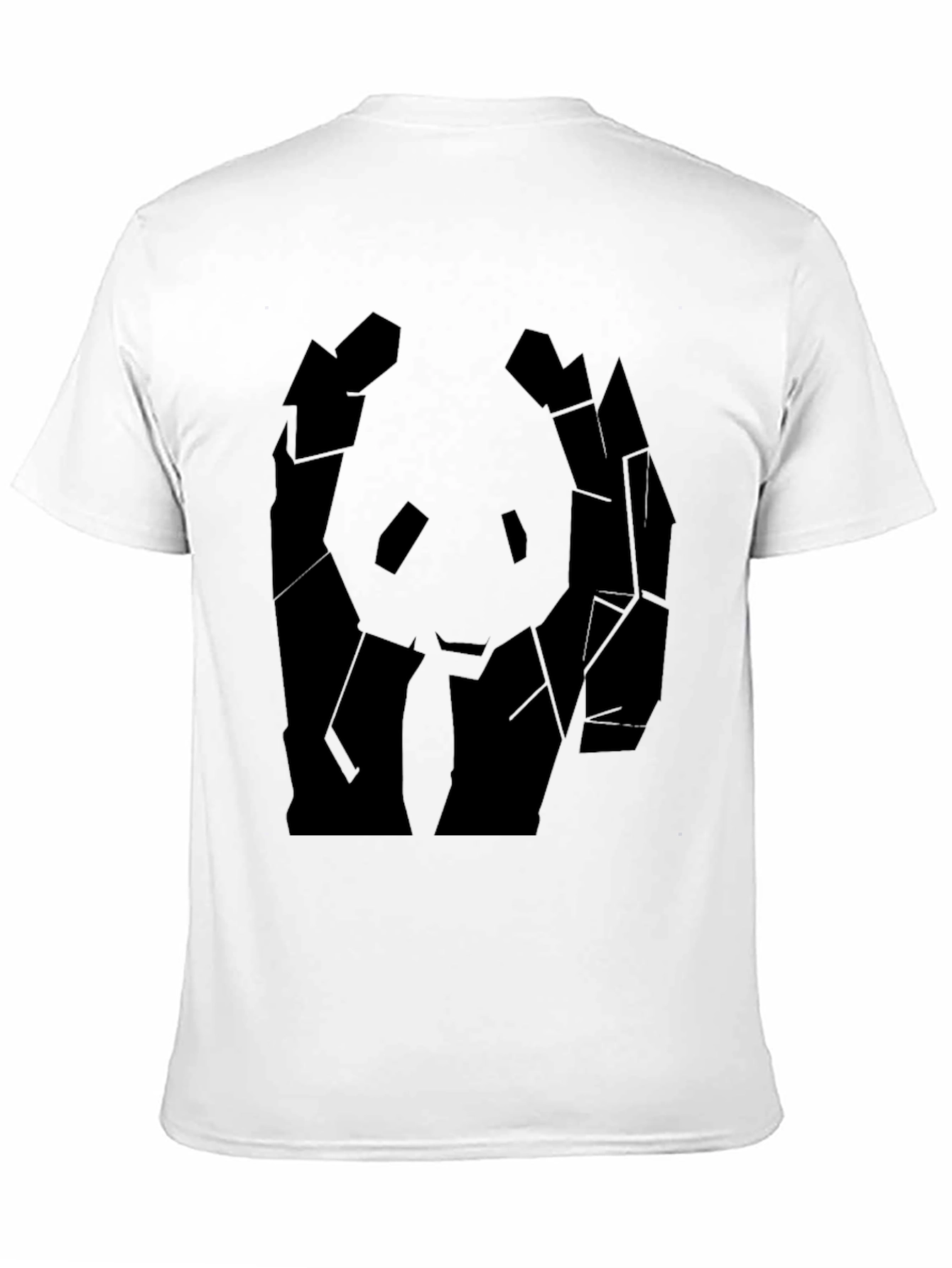 Geometric Panda Graphic Tee - Mens Black T-Shirt