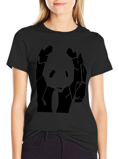 Geometric Panda Graphic Tee - Mens Black T-Shirt