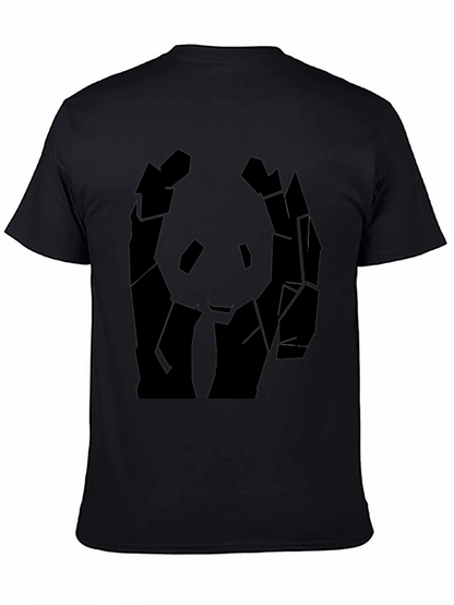 Geometric Panda Graphic Tee - Mens Black T-Shirt
